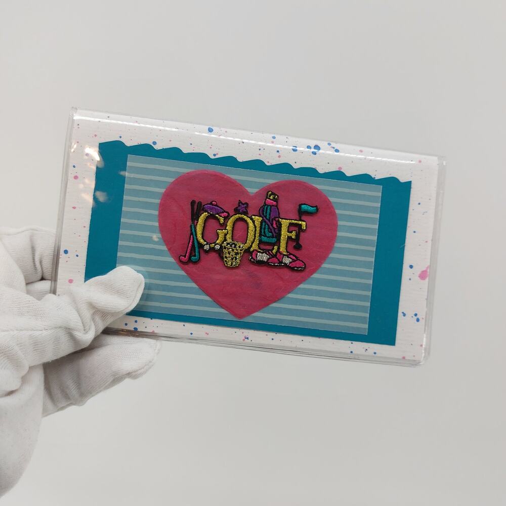 Golf Love Heart Handmade Wallet Cash Stuffing Receipt Holder Bank
